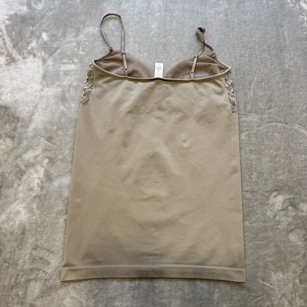 Banana Republic Beige Lace Trim Cami Tank Top Womens Medium Stretch Layering - Picture 6 of 6